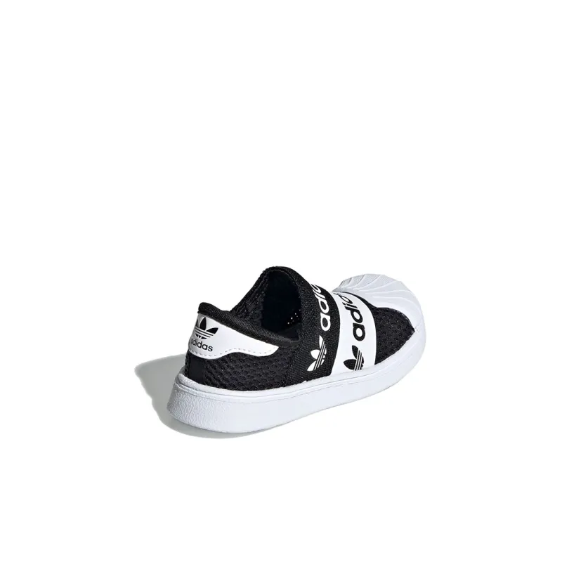 Adidas Originals Abrasion Resistant Low Top Skateboard Shoes Black White Infant And Toddler-3