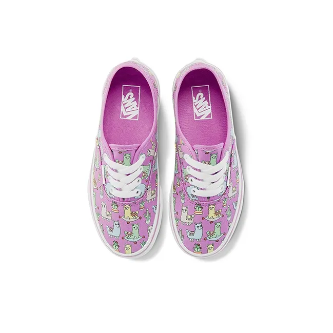 Vans Authentic Series Anti Slip Wear Resistant Low Top Skateboard Shoes Pink Children Aged 3 7 Years Old-3