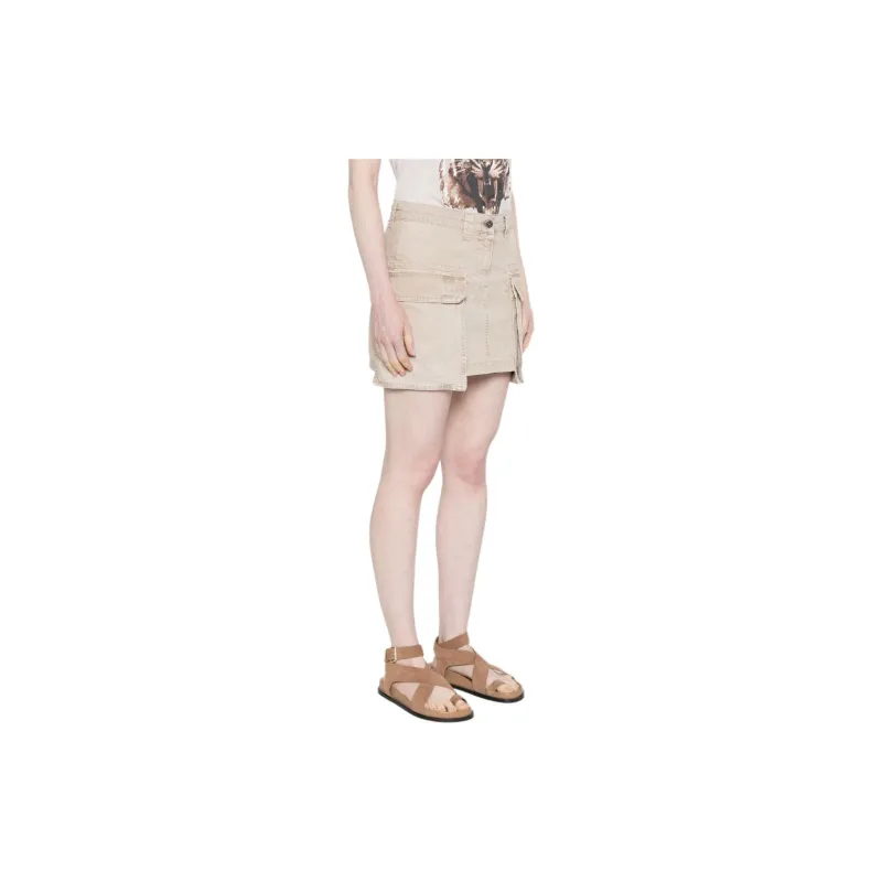 Golden Goose Distressed Cotton Mini Skirt-3