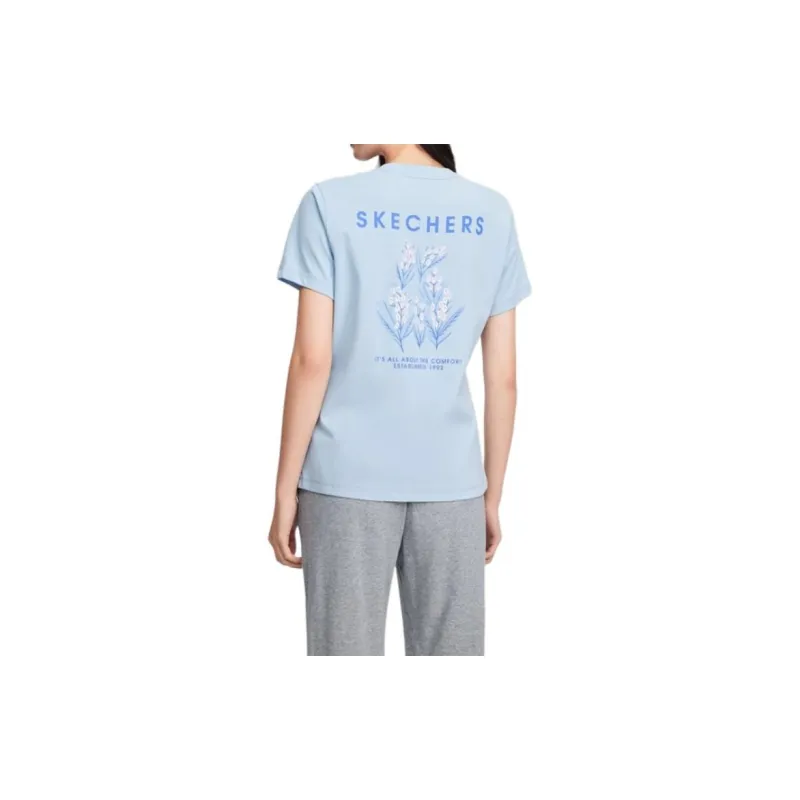 Skechers T Shirt Women's Cashmere Blue-4