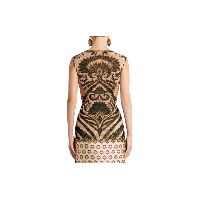 ETRO Floral Printed V Neck Sleeveless Top-4
