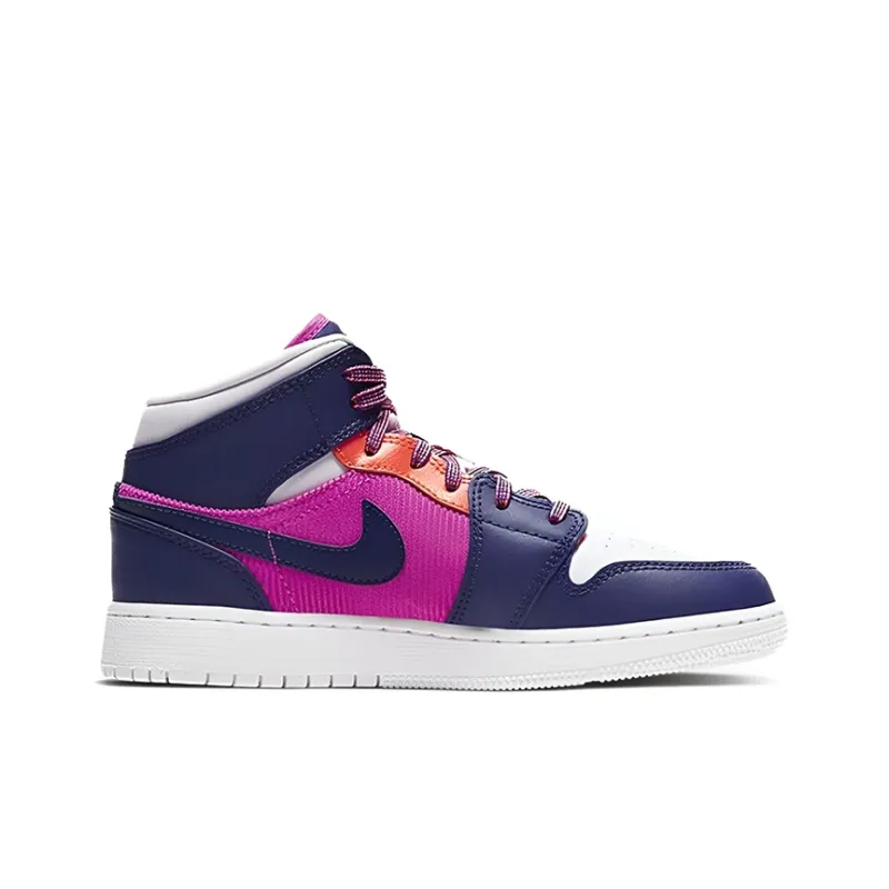 Jordan 1 Mid GS Fire Pink-1