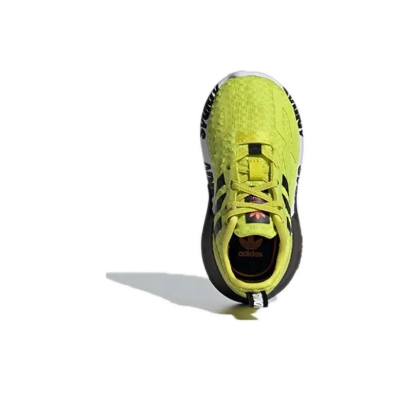 Adidas Originals ZX 2K Abrasion Resistant Low Top Sports Casual Shoes Yellow Infant And Toddler-4