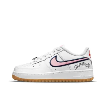 Nike Air Force 1 Low LV8 Just Do It White Pink Glaze GS