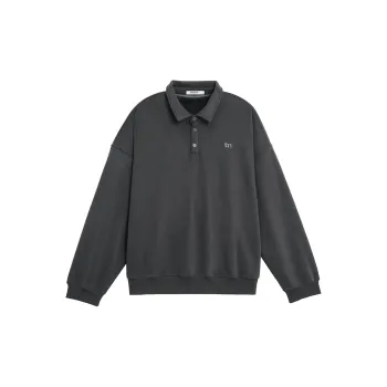 Bodydream American Long Sleeved Lapel Loose Fit Sweatshirt Unisex