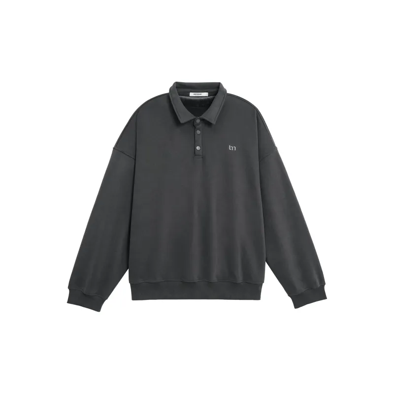 Bodydream American Long Sleeved Lapel Loose Fit Sweatshirt Unisex-0