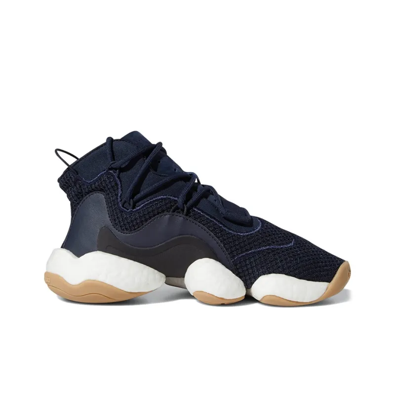 Adidas Originals Crazy BYW J Shock Absorbers Mid Top Basketball Shoes Navy Blue White Teenagers-1