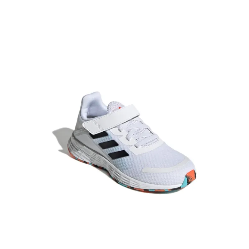 Adidas Duramo Sl Slip Resistant Low Top Kids' Running Shoes White Black Blue Children Aged 3 7 Years Old-2
