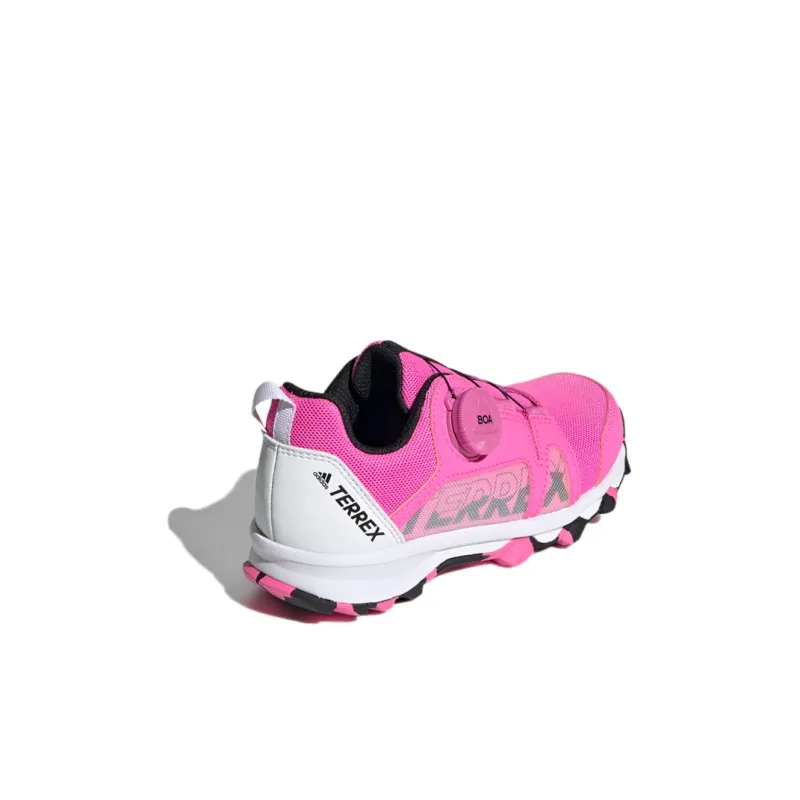 Adidas Terrex Boat Hiking K Slip Resistant And Breathable Low Top Outdoor Shoes Pink White Kids'-3
