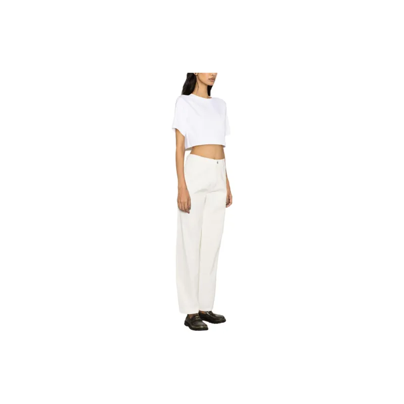 'S MAX MARA Messico Crewneck Cropped T Shirt-2