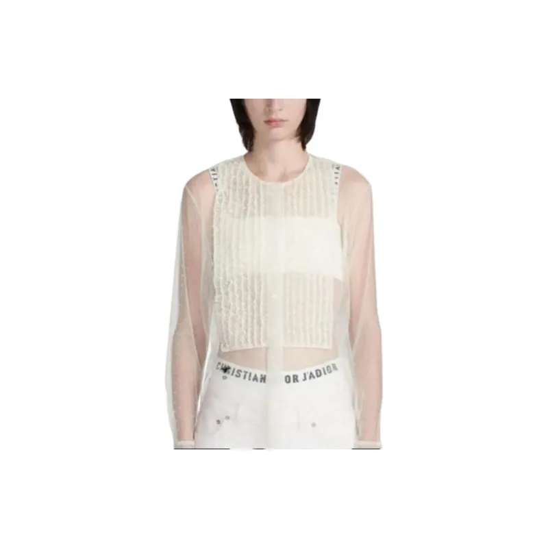 DIOR Strapless Top Women's White-2