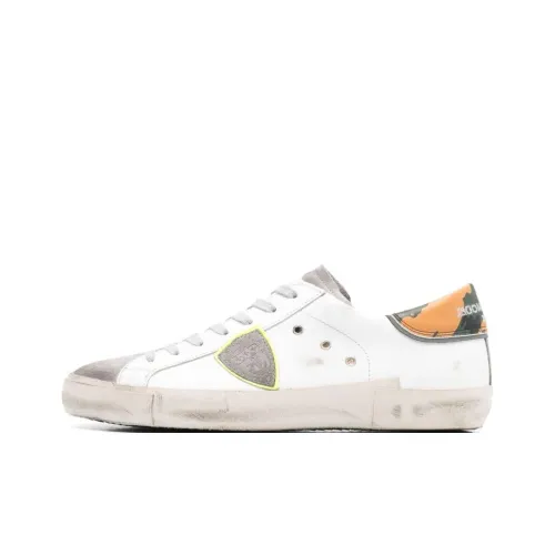 PHILIPPE MODEL Low Top Skateboard Shoes Men's White Gray