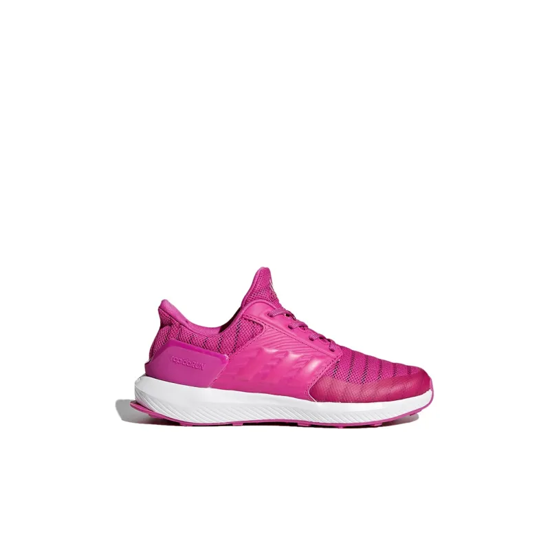Adidas Rapidarun Wide K Abrasion Resistant Breathable Low Top Kids' Running Shoes Rose Red Kids'-1