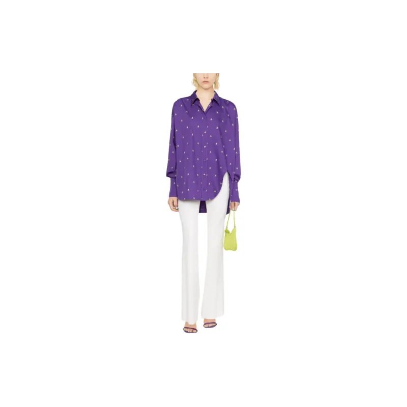The Attico All Over Patterned Button Up Shirt-2