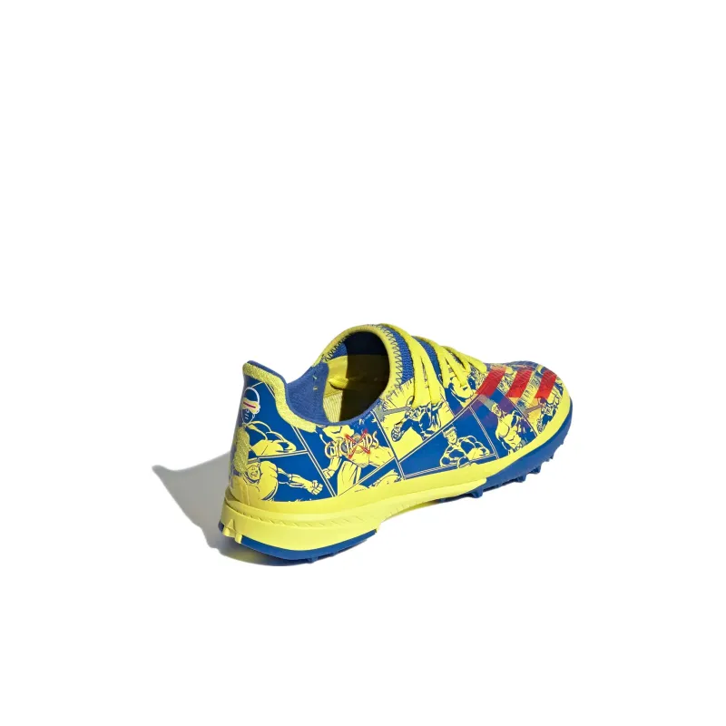 Adidas X GHOSTED Abrasion Resistant Breathable Low Top Kids' Soccer Shoes Blue Yellow Red Kids'-2