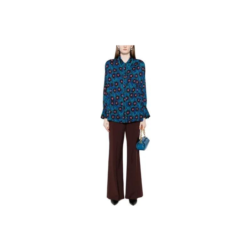 DVF Diane von Furstenberg Alona Satin Floral-print Blouse-1