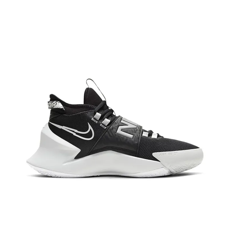 Nike Future Court 3 Mid Top Children's Basketball Shoes Black White Teenagers-1