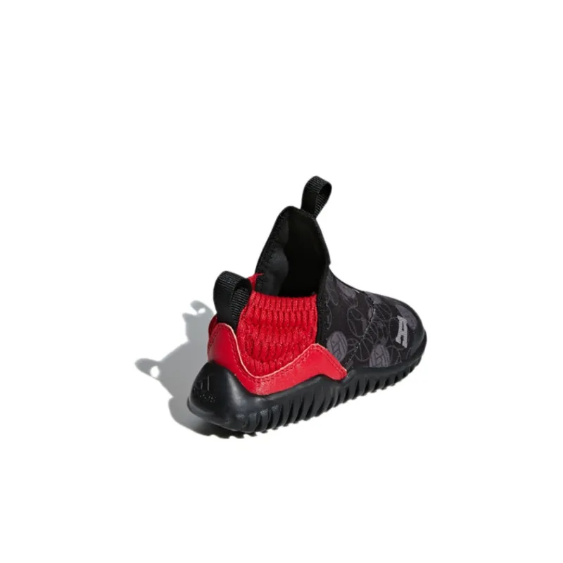 Adidas Rapidazen I Abrasion Resistant Low Top Toddler Shoes Black Red Infant And Toddler-3