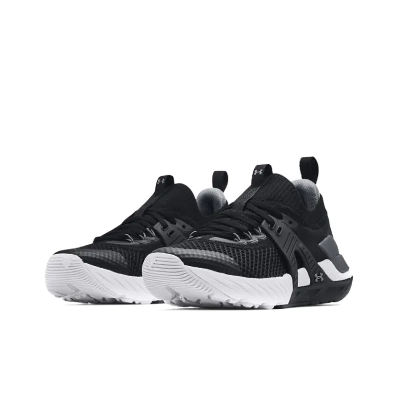 Under Armour Project Rock Durable Breathable Kids' Training Shoes Black Teenagers-2