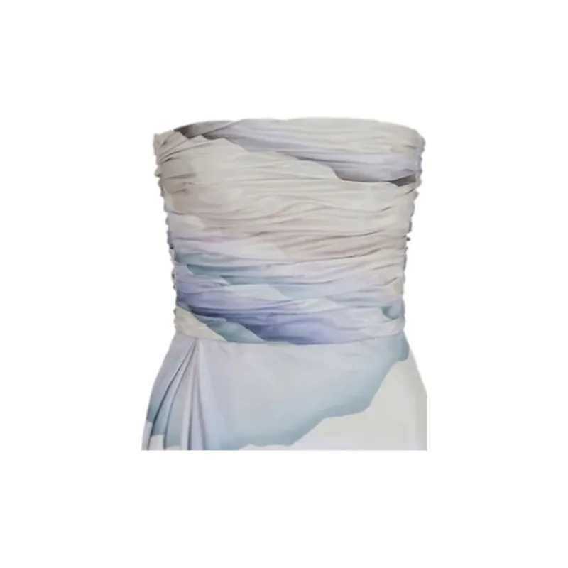 GIORGIO ARMANI Draped Abstract-Pattered Dress-5