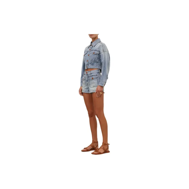 Zimmermann Cropped Denim Jacket-3