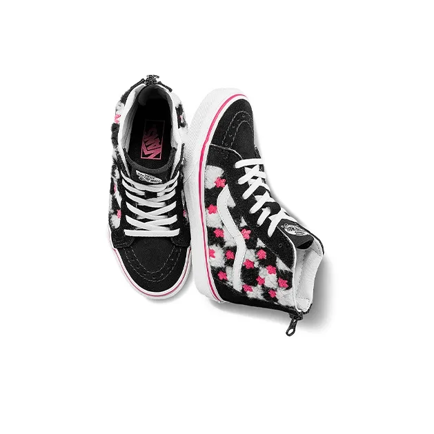 Vans SK8 Wear-resistant And Lightweight High-Top Kids' Skateboarding Shoes Black White Children Aged 3-7 Years Old-3