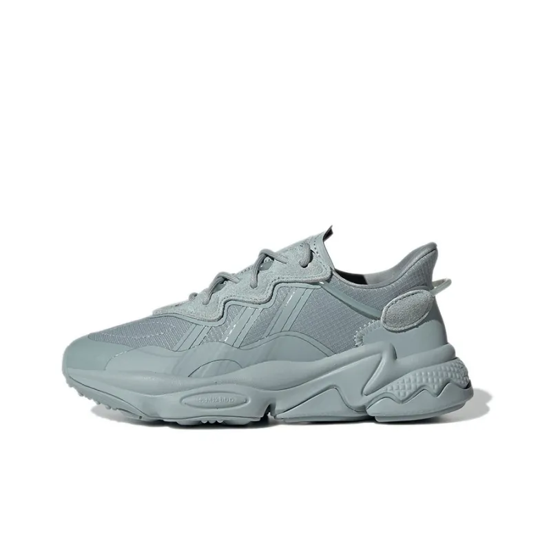 Adidas Originals J Abrasion Resistant Breathable Low Top Kids Lifestyle Shoes Gray Blue Teenagers-0