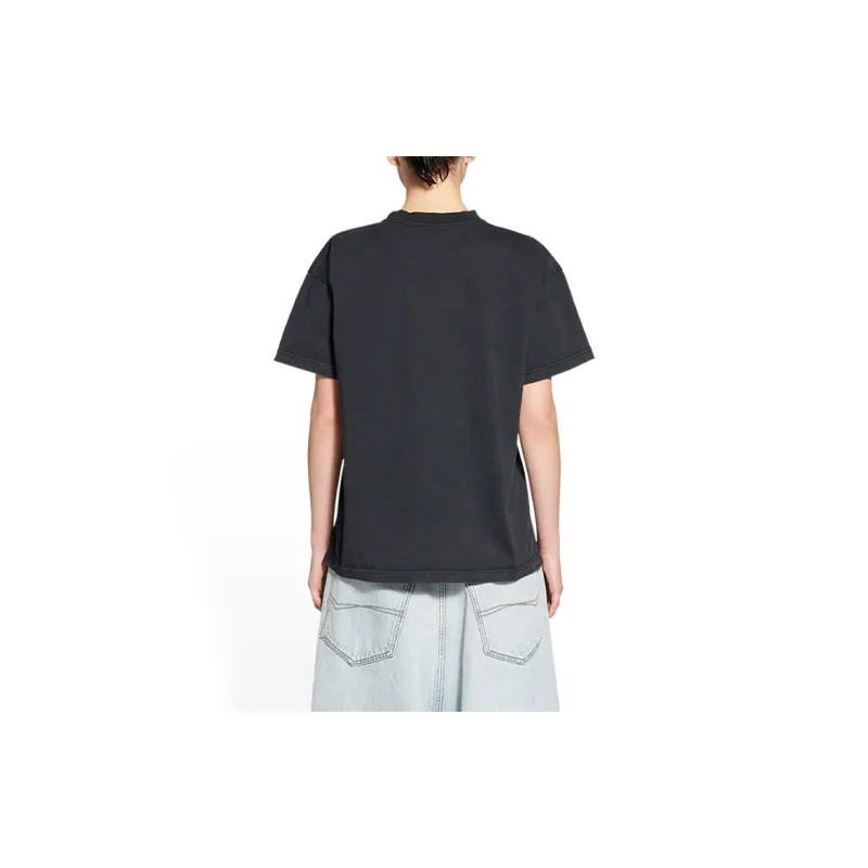 Balenciaga Bb Paris Icon Medium Fit T Shirt Black-4