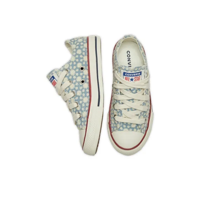 Converse Chuck Taylor All Star Low Top Canvas Shoes Blue White Children Aged 3 7 Years Old-3