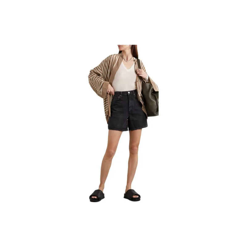AGOLDE Denim Shorts Women's Black-1