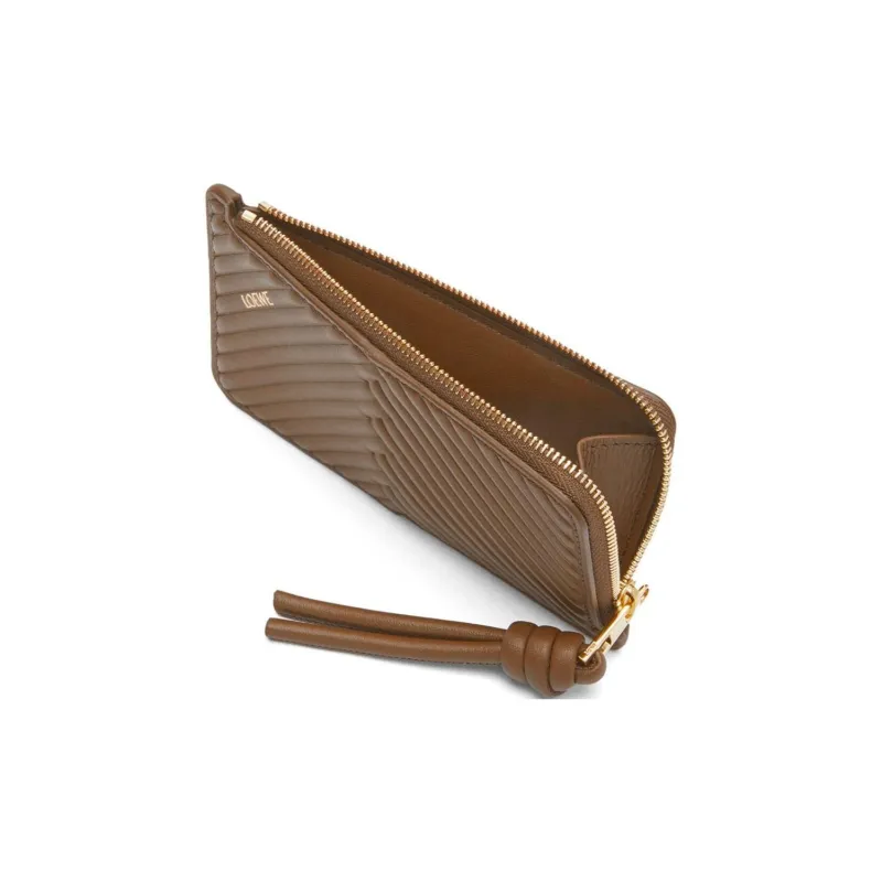 LOEWE Cow Leather Card Holder Women's Moss Original Color-2