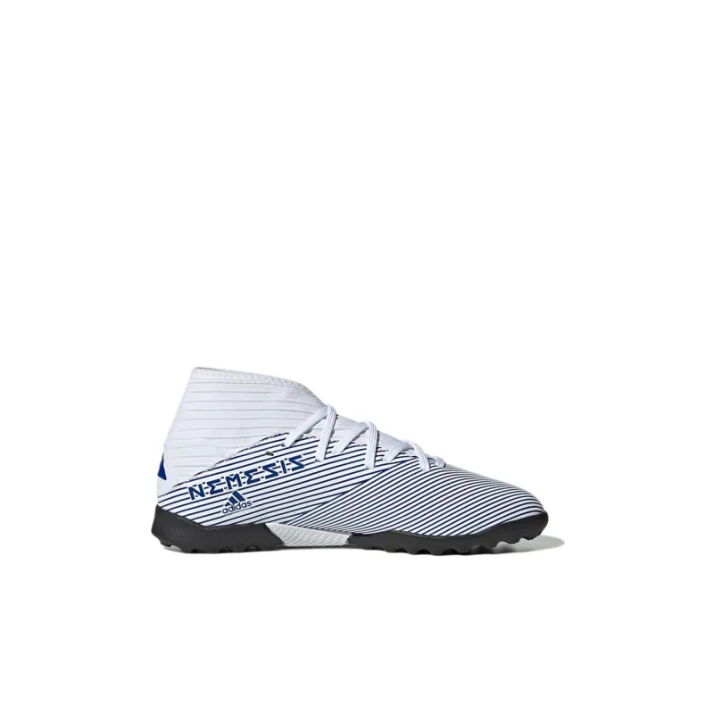 Adidas Nemeziz Abrasion Resistant Mid Top Kids' Soccer Shoes White Blue Kids'-1