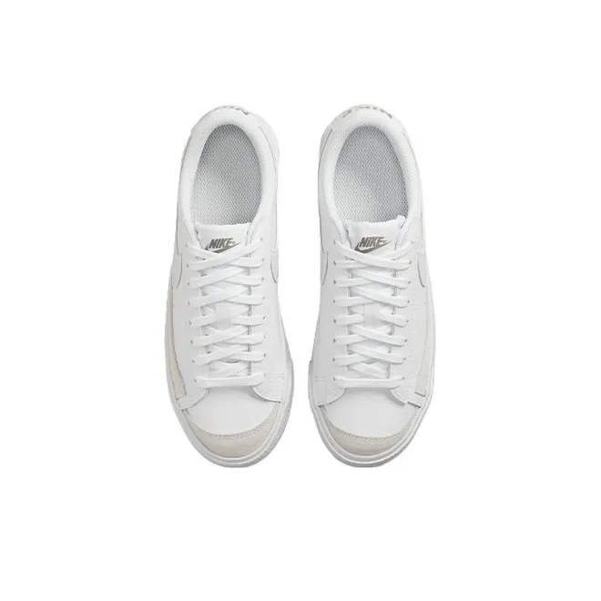 Nike Blazer Anti Slip Wear Resistant Low Top Kids' Skateboarding Shoes White Unisex-3
