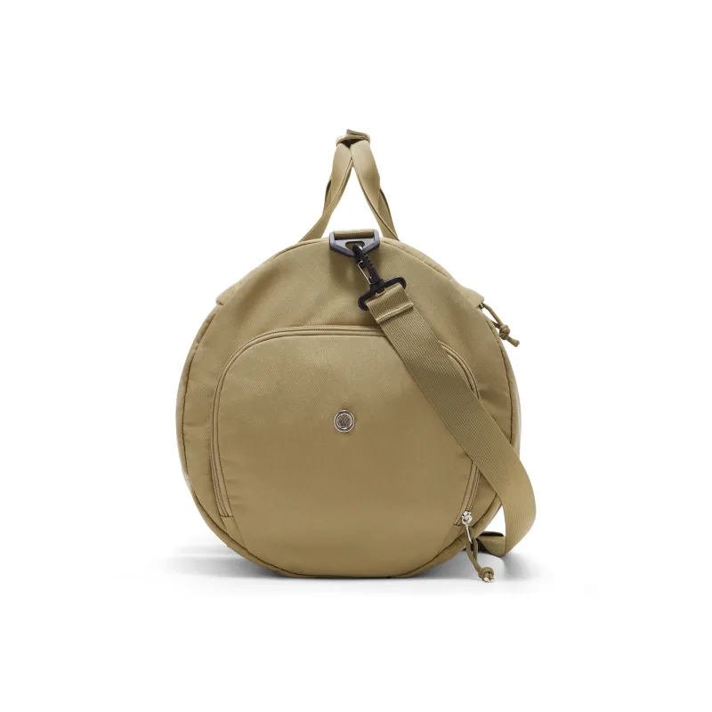 QING QI ZHE Canvas Travel One Shoulder Portable Crossbody Gym Bags Large Size Unisex Black/Khaki-4
