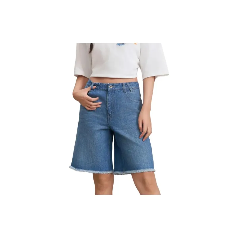 Converse Denim Shorts Women's Blue-5