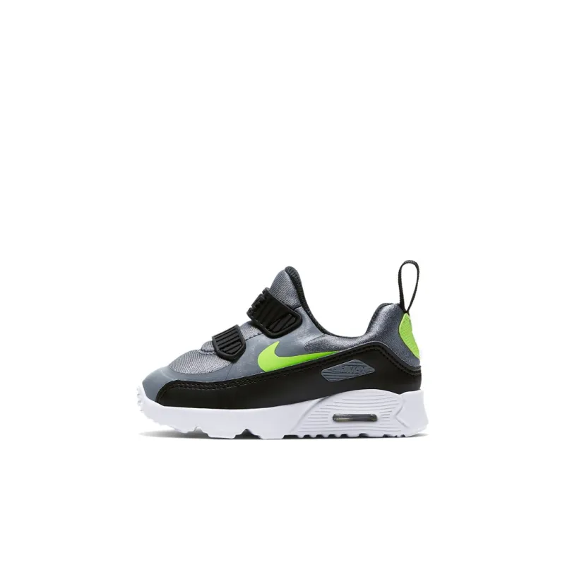 Nike Air Max Tiny 90 Shock Absorbers Low Top Running Shoes Black Silver Infant And Toddler-0