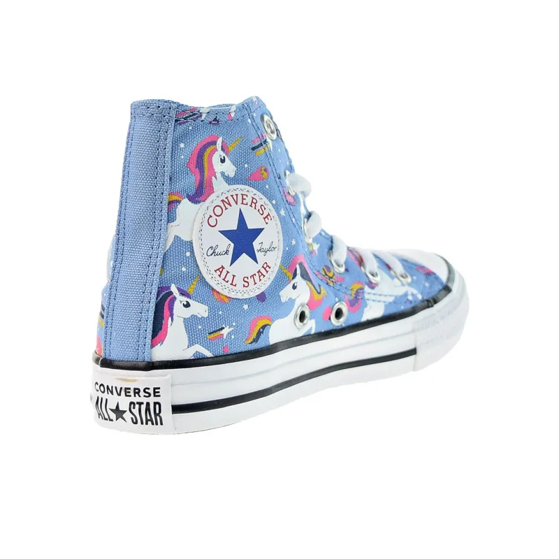 Converse Chuck Taylor All Star High Top Kids Canvas Shoes Blue Teenagers-3