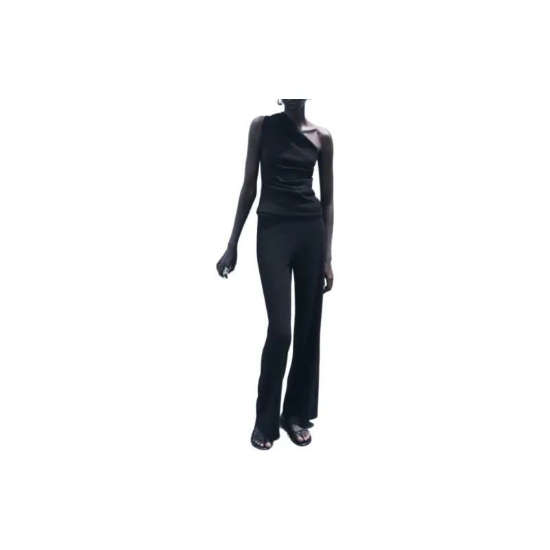 ZARA Tank Tops Women's Black-2