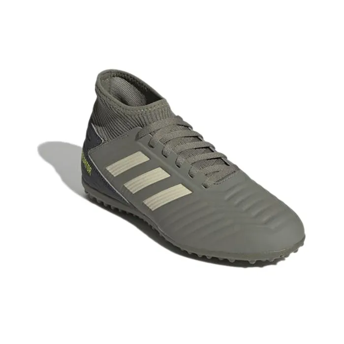Adidas Predator 19.3 Anti-Slip Wear-Resistant Mid-Top Kids' Soccer Shoes Gray Teenagers-2