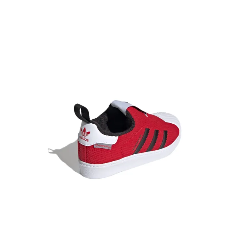 Adidas Originals SUPERSTAR 360 Breathable Low Top Kids' Skateboarding Shoes Red Children Aged 3 7 Years Old-3