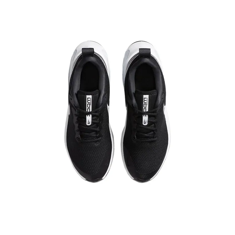 Nike Air Zoom Arcadia Breathable Low Top Kids' Running Shoes Black White Unisex-3
