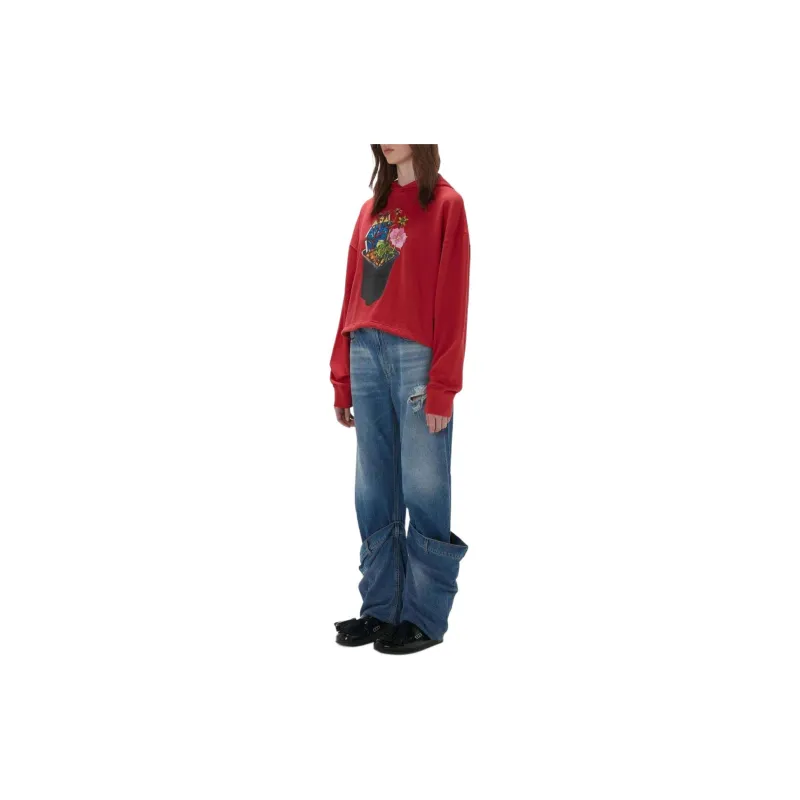 JW Anderson Graphic Printed Drop Shoulder Hoodie-3