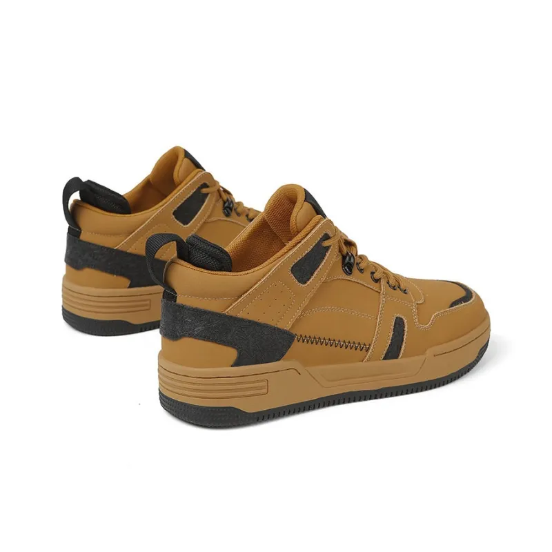 JEEP SPIRIT Skateboard Shoes Men Mid Top Sunrise Yellow-3