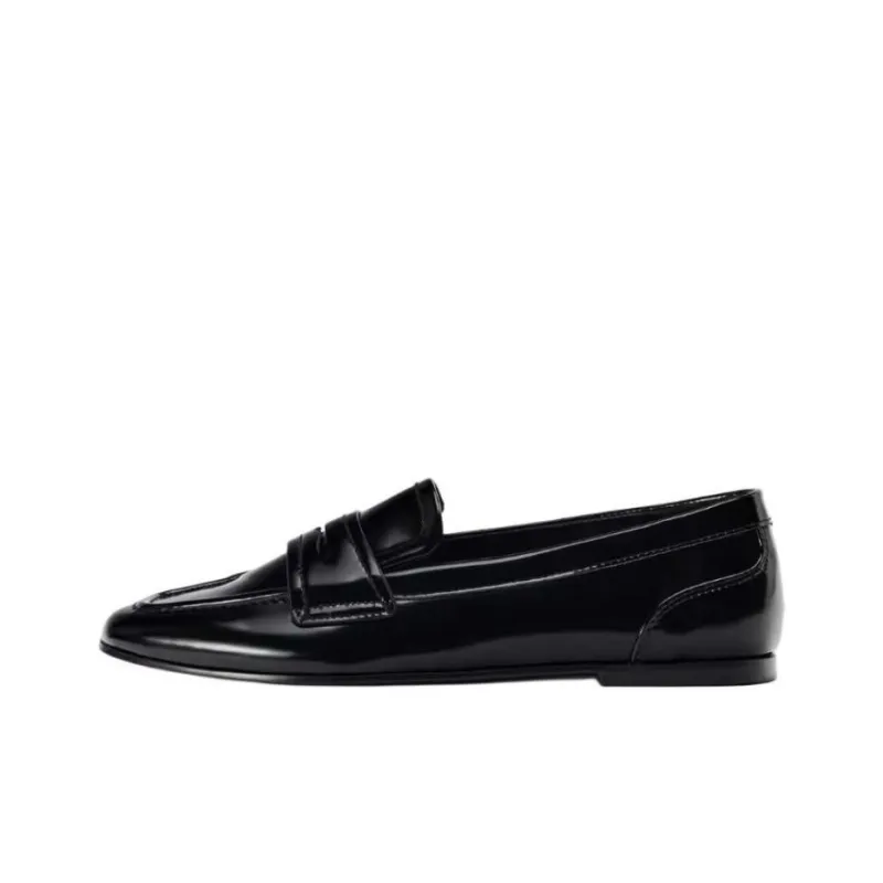 ZARA Loafers 0.5cm Women's Black-0
