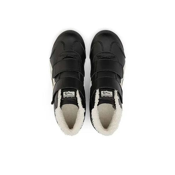 Onitsuka Tiger Mexico Mid Runner Abrasion Resistant Mid Top Kids' Running Shoes Black Children Aged 3 7 Years Old-1