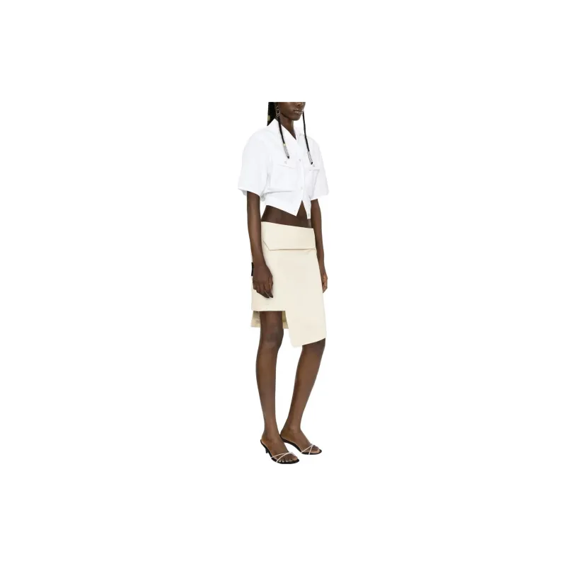 OFF-WHITE Toybox Cinched Cropped Shirt-3
