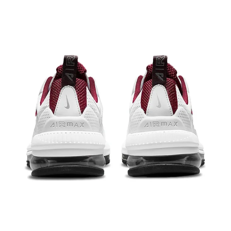 Nike Air Max Genome Slip-Resistant Cushioning Wear-Resistant Breathable Low-Top Kids' Running Shoes White Red Teenagers-3