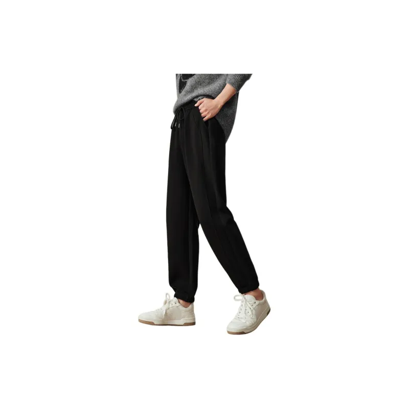 JZ. ANNAKRO Casual Pants Women's Plain Black-3