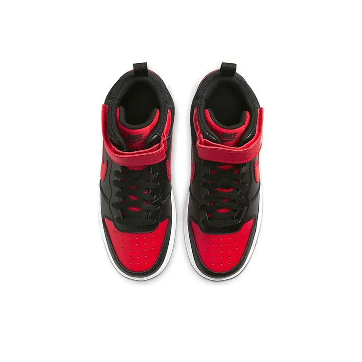 Nike Court Borough Mid 2 Black University Red GS-3