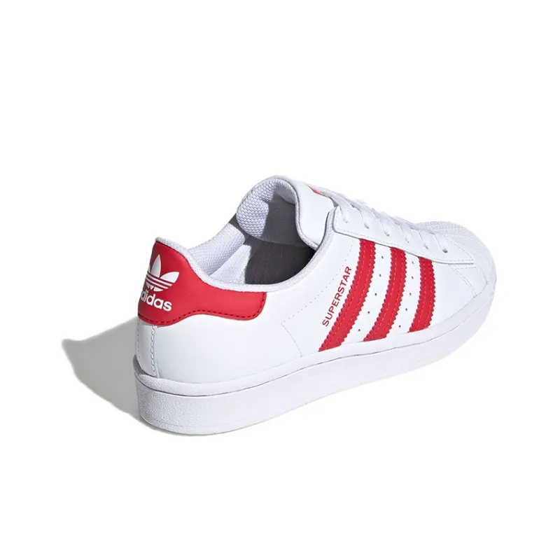 Adidas Originals SUPERSTAR J Balance Low Top Kids' Skateboarding Shoes White Red Teenagers-5